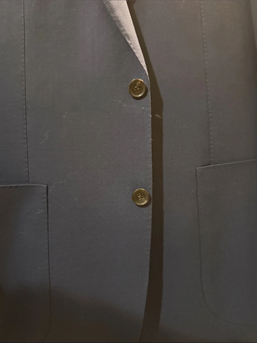 Suitsupply Traveller Suit: Navy Blue Two-Button Wool Suit Jacket